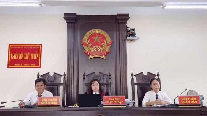 Phiên tòa xét xử tại TAND khu vực 13 - An Giang. Ảnh minh họa