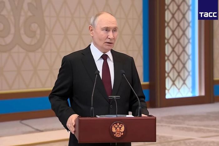 Tổng thống Nga Putin tại cuộc họp báo. Ảnh: TASS