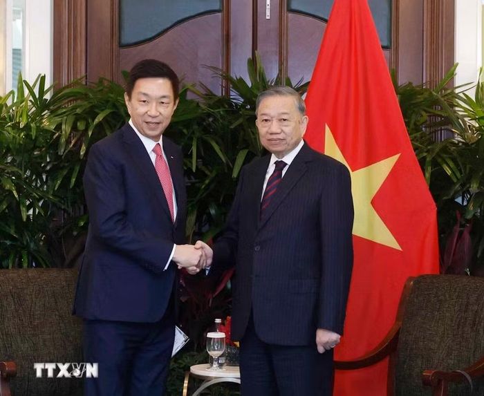 Tổng Bí thư, Chủ tịch nước Tô Lâm tiếp ông Loh Chin Hua, Giám đốc điều hành Tập đoàn Keppel. (Ảnh: Thống Nhất/TTXVN)