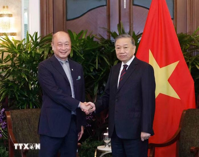 Tổng Bí thư, Chủ tịch nước Tô Lâm tiếp ông Wee Ee Cheong, Phó Chủ tịch kiêm Tổng giám đốc điều hành Ngân hàng UOB. (Ảnh: Thống Nhất/TTXVN)
