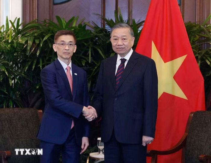 Tổng Bí thư, Chủ tịch nước Tô Lâm tiếp ông Wong Kim Yin, Tổng giám đốc Tập đoàn Sembcorp. (Ảnh: Thống Nhất/TTXVN)