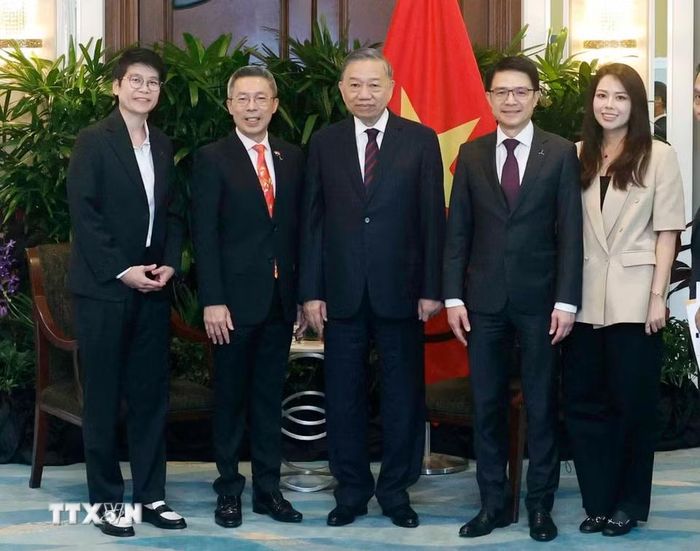 Tổng Bí thư, Chủ tịch nước Tô Lâm tiếp ông Jonathan Yap, Tổng giám đốc Tập đoàn CapitaLand. (Ảnh: Thống Nhất/TTXVN)
