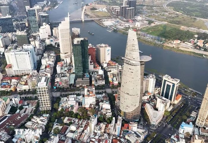 Tòa nhà tài chính Bitexco ở trung tâm Thành phố Hồ Chí Minh. (Ảnh: Hồng Đạt/TTXVN)