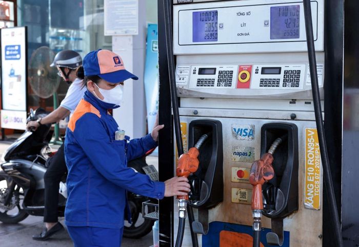 Điểm kinh doanh của Petrolimex số 1 Lương Yên, Hà Nội chuyển đổi 100% sang xăng E10. Ảnh: Trần Việt/TTXVN