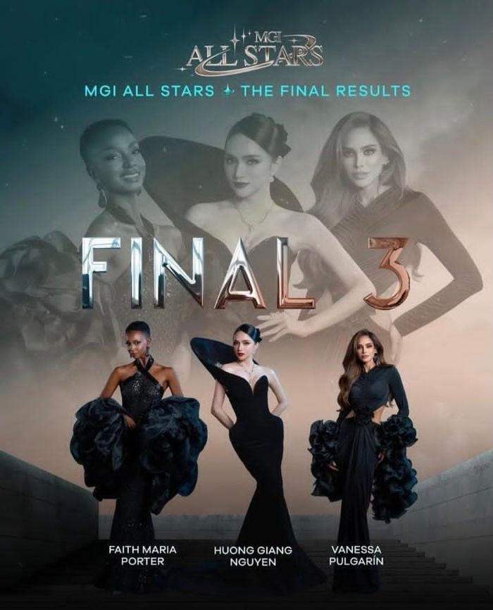 3 gương mặt xuất sắc nhất Miss Grand All Stars 2026. Ảnh: MGI/Facebook