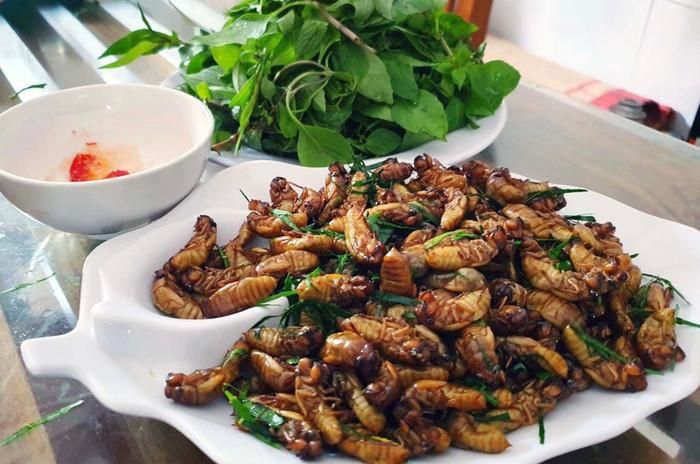 Món ngon từ ve sầu. Ảnh: báo Dân Việt