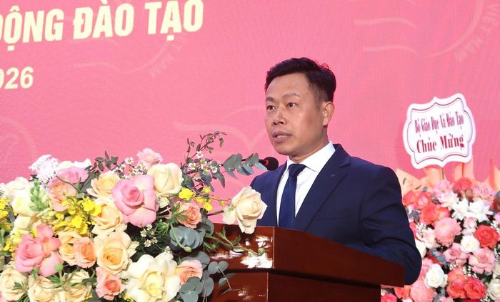 GS.TS Lê Quân, Thứ trưởng Bộ Giáo dục và Đào tạo phát biểu tại chương trình.