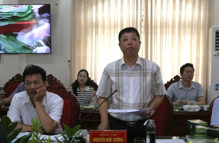 Đại diện Sở Nông nghiệp và Môi trường tỉnh tham gia ý kiến tại hội nghị.
