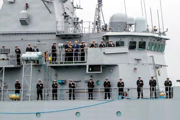 Hình ảnh tàu khu trục HMNZS Te Mana của New Zealand tại Căn cứ Hải quân Devonport ở Auckland, New Zealand, ngày 8 tháng 7 năm 2022. Ảnh: Getty Images