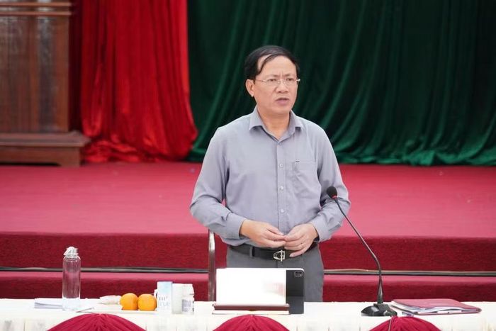  Chủ tịch UBND tỉnh Phạm Anh Tuấn phát biểu tại buổi làm việc với các địa phương. Ảnh: N.H 
