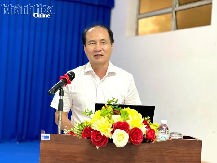 Ông Nguyễn Tuấn Thanh - Phó Giám đốc Sở Văn hóa, Thể thao và Du lịch Khánh Hòa phát biểu.