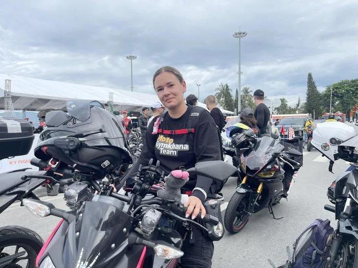 Biker Daniele Daugelaite.