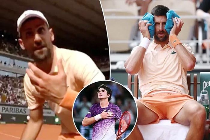 Phản ứng gây bão của Djokovic sau trận thua Fonseca.