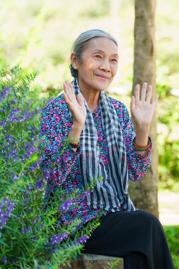 Nghệ sĩ Thanh Hiền gây ấn tượng bởi sự giản dị, chân chất.
