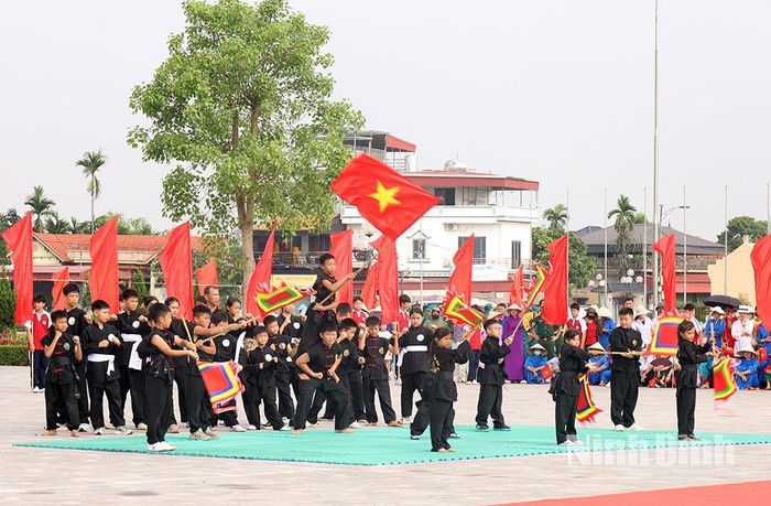 Màn biểu diễn võ thuật tại Đại hội. Ảnh: Lê Dũng
