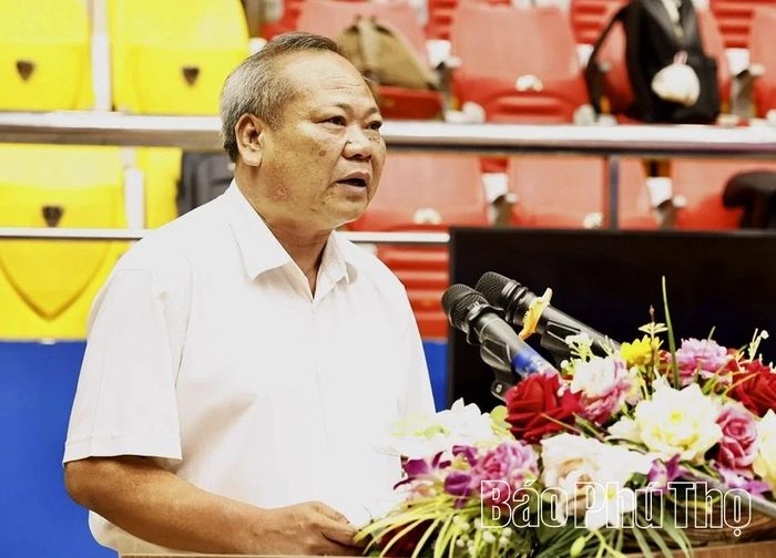 Lãnh đạo Sở Văn hóa, Thể thao và Du lịch phát biểu khai mạc giải.