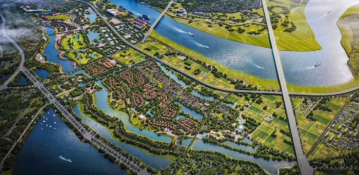 Phối cảnh Trục Đại lộ cảnh quan sông Hồng.