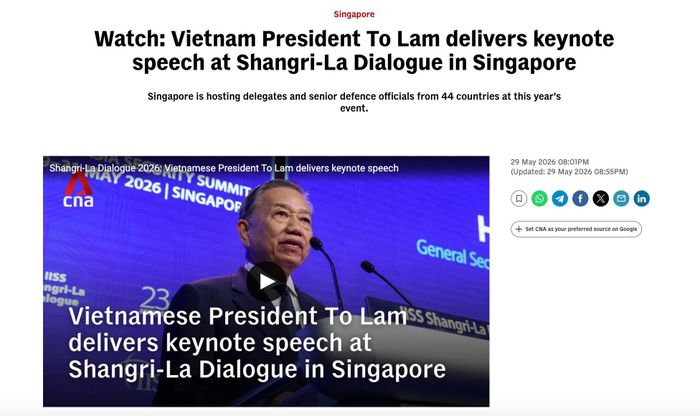 Chanel News Asia đăng tải video toàn văn bài phát biểu của Tổng Bí thư, Chủ tịch nước Tô Lâm
