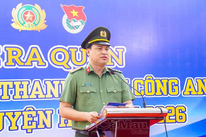  Thượng tá Đồng Đức Vũ, Trưởng ban Thanh niên CAND, phát động “Chiến dịch Thanh niên Công an tình nguyện hè năm 2026”.