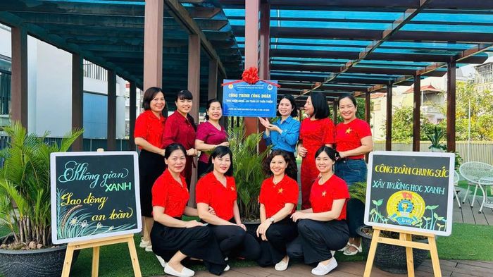 Công trình “Khu vườn xanh - an toàn và thân thiện” tại Trường Mầm non Yên Sở. Ảnh: Thái Phương