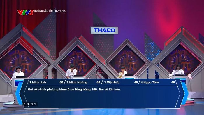 Các thí sinh trong phần thi Khởi động.