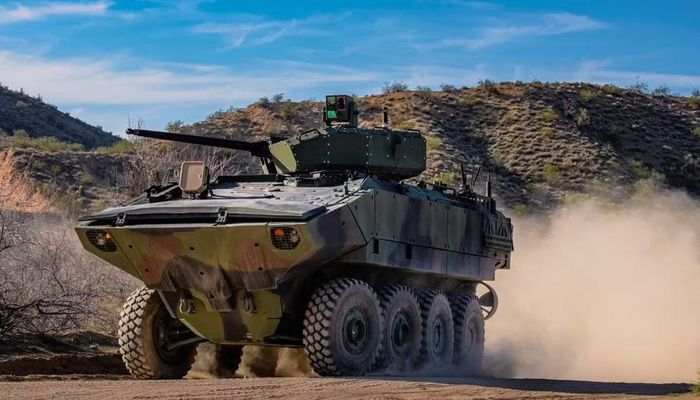Loại pháo này là pháo tự động 30 x 173 mm Mk44 Bushmaster II, có khả năng tiêu diệt phương tiện bọc thép hạng nhẹ, công sự và mục tiêu bay thấp.