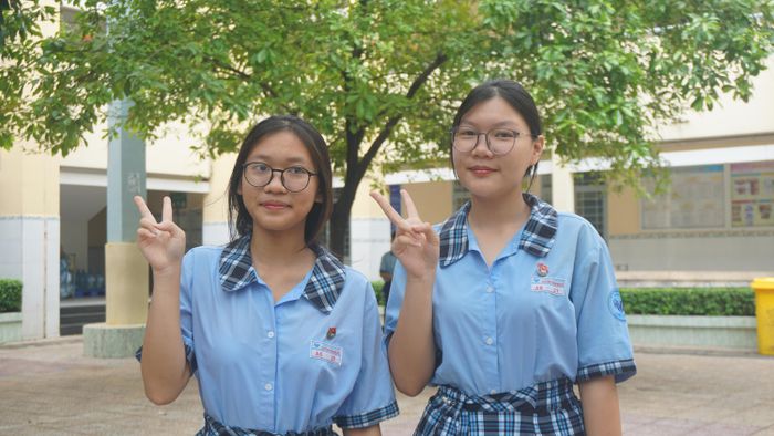  Thí sinh rất tự tin trước kỳ thi lớp 10 sắp tới. Ảnh: NGUYỄN QUYÊN 