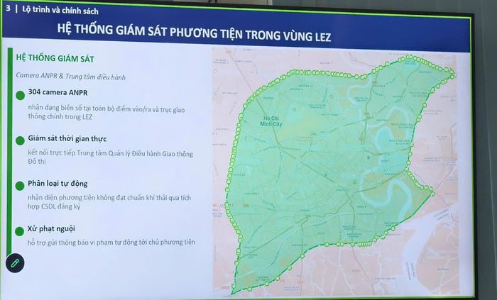 Hệ thống giám sát các phương tiện trong vùng LEZ. Ảnh: TN