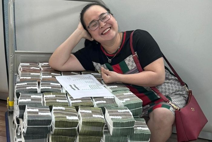 Chị Kim Thanh và gia đình từng trúng số hơn 34 tỷ đồng năm 2024.