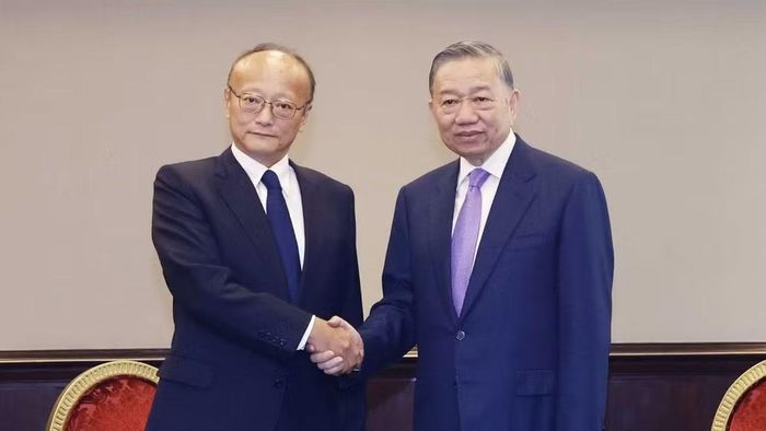 Tổng Bí thư, Chủ tịch nước Tô Lâm tiếp Chủ tịch Ngân hàng Phát triển châu Á (ADB), ông Masato Kanda. (Ảnh: TTXVN)