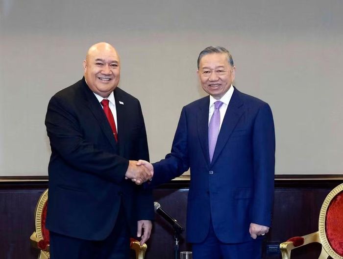 Tổng Bí thư, Chủ tịch nước Tô Lâm tiếp ông Saia Ma’u Piukala, Giám đốc khu vực Tây Thái Bình Dương của Tổ chức Y tế thế giới (WHO).