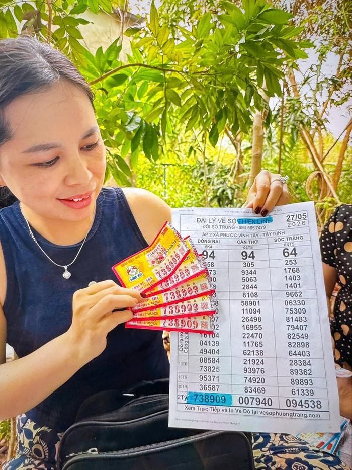 Giải độc đắc của vé số Đồng Nai trúng tại tỉnh Tây Ninh. Ảnh: ĐLVS Thiện Linh