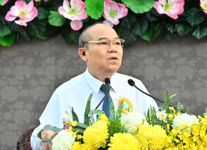  Phó Chủ tịch UBND TPHCM Trần Văn Bảy phát biểu tại buổi lễ. Ảnh: VIỆT DŨNG 