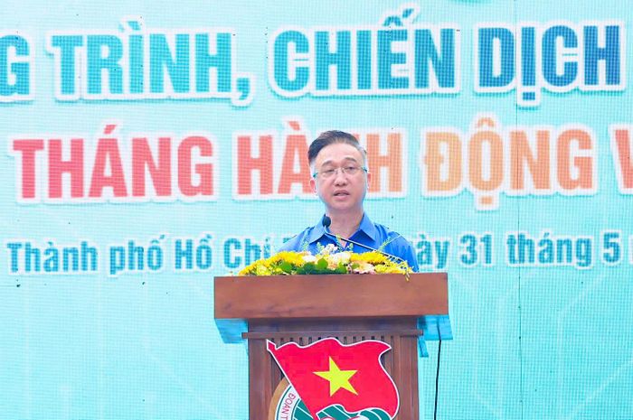  Đồng chí Đặng Minh Thông phát biểu tại buổi lễ. Ảnh: CẨM TUYẾT 