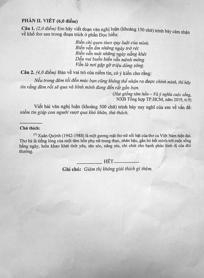 Bàn về vai trò của niềm tin.