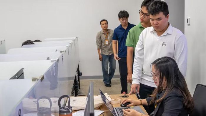 Thí sinh dự kỳ thi tuyển sinh riêng TestAS năm 2026 tại Trường Đại học Việt Đức. Ảnh: VGU.