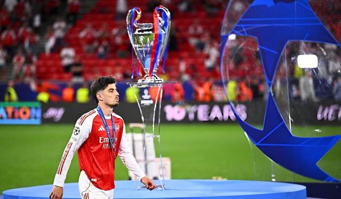 Kai Havertz lại ghi bàn ở chung kết Champions League. Khác với trận chung kết Champions League 2020/21, Havertz không thể giúp đội nhà vô địch.