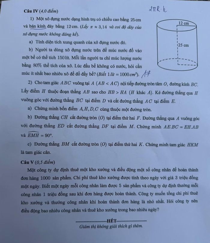 Đề Toán lớp 10 năm 2026 ở Hà Nội