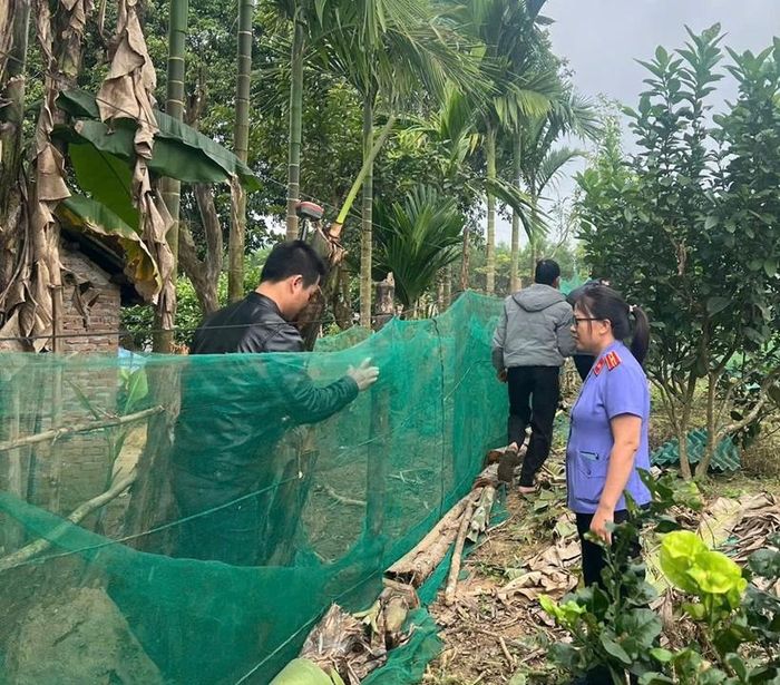 Kiểm sát viên trực tiếp ghi nhận hiện trạng sử dụng đất.