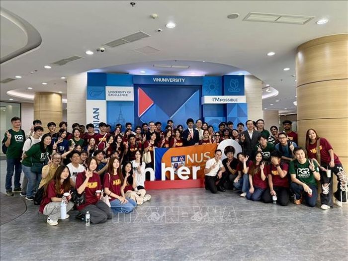Một buổi giao lưu với trường VinUniversity. Ảnh: TTXVN phát