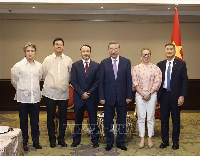 Tổng Bí thư, Chủ tịch nước Tô Lâm tiếp ông Tristan Aboitiz, Chủ tịch kiêm Tổng Giám đốc điều hành Tập đoàn Aboitiz Foods. Ảnh: Thống Nhất/TTXVN