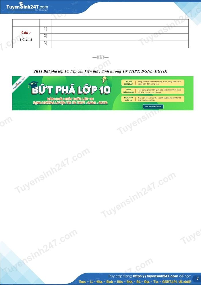 Gợi ý đáp án Đề thi môn Toán thi vào lớp 10 tại Hà Nội do Tuyensinh247.com thực hiện (trang 4)