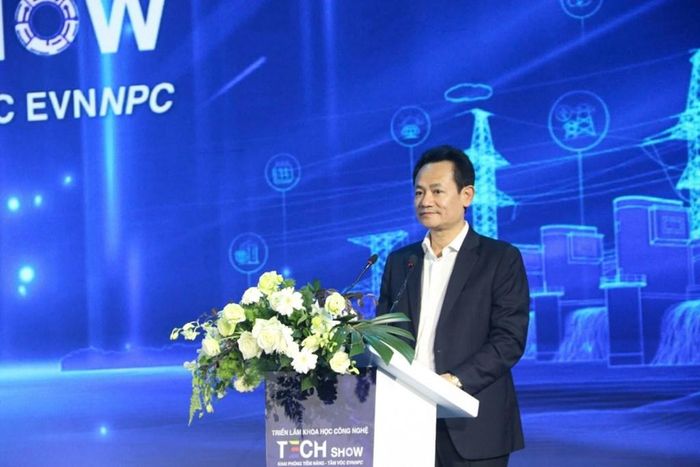 Tổng giám đốc EVNNPC Nguyễn Đức Thiện: “công nghệ chỉ thực sự phát huy giá trị khi đi cùng sự thay đổi trong tư duy quản trị, phương thức làm việc và văn hóa doanh nghiệp”. Ảnh: EVNNPC