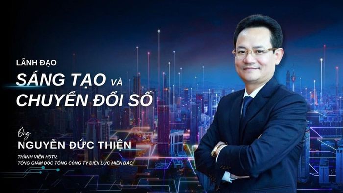 Tổng Giám đốc EVNNPC Nguyễn Đức Thiện vinh dự nhận Giải thưởng “Lãnh đạo sáng tạo và chuyển đổi số”. Ảnh: EVNNPC
