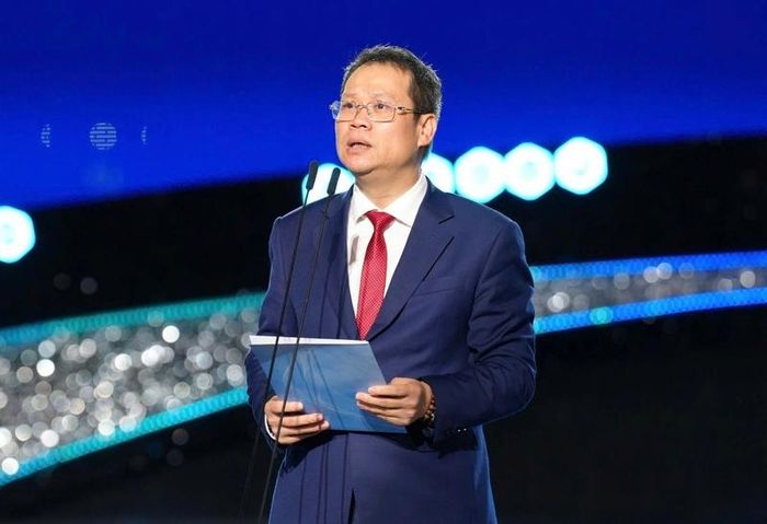 Ông Nguyễn Mạnh Hùng, Chủ tịch UBND TP. Đà Nẵng phát biểu khai mạc DIFF 2026. Ảnh: Diễm Phúc