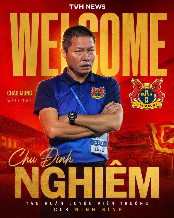 HLV Chu Đình Nghiêm sẽ có màn ra mắt CLB Ninh Bình trên sân Thanh Hóa.
