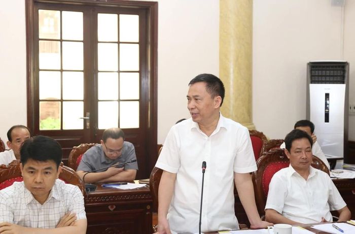 Đại diện lãnh đạo phường Quang Trung phát biểu tại hội nghị.