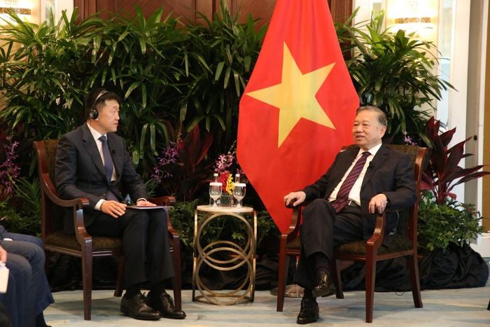 Tổng Bí thư, Chủ tịch nước Tô Lâm tiếp lãnh đạo Công ty SEA Limited. Ảnh: TTXVN