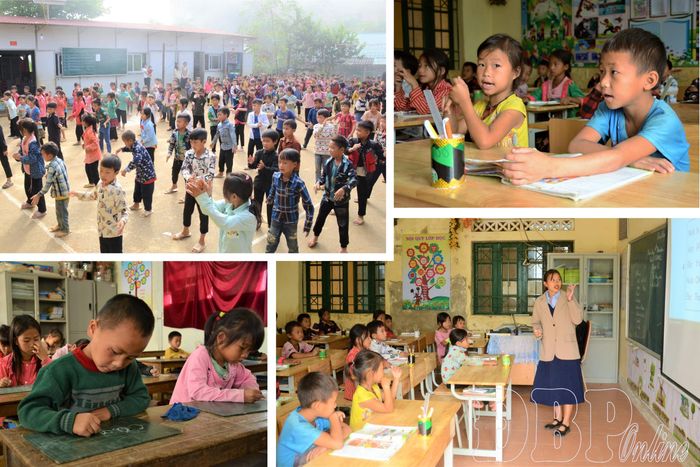 Xã Mường Mùn đề xuất chia tách Trường PTDTBT Tiểu học và THCS Pú Xi thành 2 trường độc lập theo cấp học. Trong ảnh: Học sinh bậc tiểu học Trường PTDTBT Tiểu học và THCS Pú Xi.
