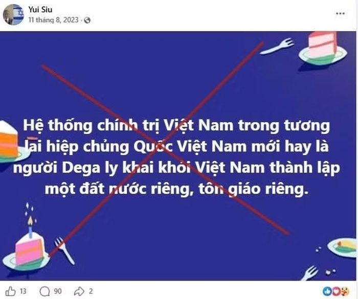  Một bài đăng của Siu Yúi trên Facebook. Ảnh: Thành Tuấn 